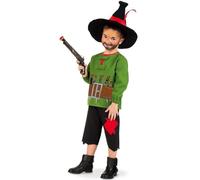 pibivibi Hotzenplotz Räuber Set Size 116, Value for Money through Product Bundle -> Costume, Hat, Pepper Box