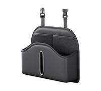 PIBMKVKHIK Universal PU Leather Car Seat Back Organizer Multi-functional Auto Headrest Hanging Storage Bag With Tissue Box Drink Holder Armrest Organiser Tray