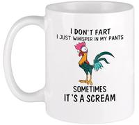 PIBONTO 11oz Funny Cup Sip with a Laugh for All The Silent Farts Chicken Coffee Mug I Don't Fart. I Just Whisper in My Pants. Sometimes It Screams