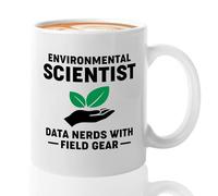 PIBONTO Environmental Scientist Coffee Mug 11oz White -Data Nerds with - Gift for Environmental Science Earth Day Ecologist Nature Lover Environmental Engineer