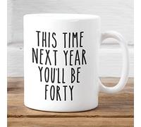 PIBONTO Funny 39th Birthday Mug, Almost 40 Mug 11 Oz Ceramic Mug Novelty Coffee Cup,24ja15maA50