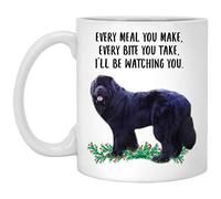 PIBONTO Funny Newfoundland Dog Blue Gifts for Women Mother's Day 2024 Every Meal You Make Every Bite You Take Coffee Mug Ceramic Cup White 11oz