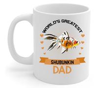 PIBONTO Funny World's Greatest Shubunkin Goldfish Pets Dad Gifts Fathers Day Coffee Mug White Ceramic Cup 11oz
