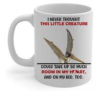 PIBONTO I Never Thought Pterodactyl Take So Much Room in My Heart Coffee Mug White 11oz Wild Animal Lover Gifts