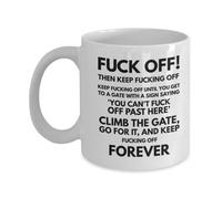PIBONTO Mug, Off Forever Funny Coffee Mug, Rude Inappropriate Tea Cup, Funny Gift idea