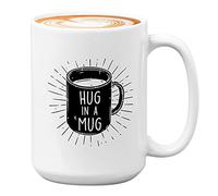 PIBONTO Novelty Positivity Coffee Mug - Hug in A Mug - Get Well Sympathy Motivational Meaningful Positive Minds Bestfriend Friendship Relationship 11 Oz