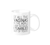 PIBONTO of All The Vaginas in The World Funny Coffee Mug, Best Mom Ever Mug Grateful Gift for Mother's Day, Unique Thanksgiving Christmas Birthday Gift for Women Her Mother Mom Mama, 11 Oz White