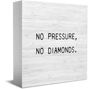 PIBONTO Rustic Wood Box Sign No Pressure No Diamonds Wood Box Sign Bathroom Decor Box Sign Decoration For Office Home Dorm Desk Shelf Table Decor 5X5Inch