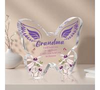 PIBONTO Sympathy Gift for Loss of Grandma. Butterfly acrylic plaque Memorial Gifts, Bereavement Gifts for Loss of Grandma. In Memory of Grandma.Remembrance Gifts,Condolence Gifts
