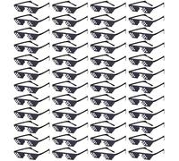 Pibupibu 24/48 Pairs Colorful/Black Thug Life Party Glasses Bulk, 8 Bit Pixel Mosaic Gamer MLG Photo Props Glasses, Multicolor, M