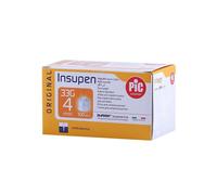 Pic Solution Insupen 4 mm Insulin Pen Needle | Comfortable & Precise Insulin Delivery | Bulk Pack - 33G 100's