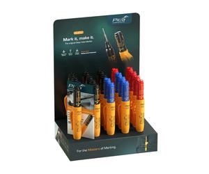 Pica Ink Deep Hole Markers Display (10 Black, 5 Red & 5 Blue Markers)