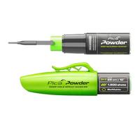 Pica Powder® Deep Hole Spray Marker PICA2020. Holes from 3mm & Marks Through Upto 25cm. High-Vis Green Chalk. Refills for Long-Term use-1500 Shots lifespan. 1 Handed Spray Action. 360° Spray Nozzle.