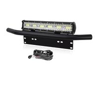 PICAA 18 inch 360W Car Led Light Bar with Front Bumper License Number Plate Mounting Bracket 12V Wiring Harness Cable Kit, Triple Rows Work Light Bar for 4x4 Offroad Truck Tractor