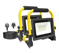 PICAA 2PCS 3000LM LED Work Light, LED Outdoor Flood Light, Job Site Lights, Plug in Folding Flood Light, Portable Stand Work Lights Floodlight for Car Repairing Home Workshop Garage, 6500K with Plug