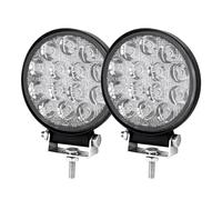 PICAA 2pcs Round 4 Inch 42W Flood Led Work Light, 6000K White LED Light Bar 4x4 Car Driving Fog Lamp for Offroad Truck SUV ATV Tractor UTE Motorcycle 12V 24V