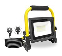 PICAA 3000LM LED Work Light, LED Outdoor Flood Light, Job Site Lights, Plug in Folding Flood Light, Portable Stand Work Lights Floodlight for Car Repairing Home Workshop Garage, 6500K with UK Plug