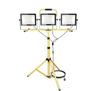 PICAA 300W Twin Head Tripod Stand LED Work Light, 30000LM Portable Flood Light for Job Sites, Construction, Garage, 220-240V IP65 Waterproof 6000K Indoor/Outdoor