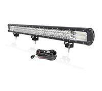 PICAA 34 inch 468W Car Led Light Bar with 12V Wiring Harness Cable Kit, Tri Row Flood Spot Combo 6000K White Offroad Light Bar Driving Fog Lamp Work Lights for 4x4 Truck SUV ATV