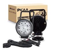 PICAA 4 inch 27W Round Magnet Led Work Light Spot Beam Portable 2PCS