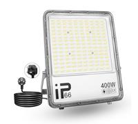 PICAA 400W LED Flood Light Outdoor,40000LM LED Work Light Cool White 6500K LED Security Light Waterproof IP65 Wall Light for Front Door, Warehouse, Parking Lot, Yard, Streets with Plug(1 Pack)