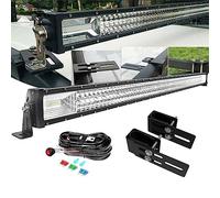 PICAA 42 Inch 540W LED Light Bar 4X4 with Roof Luggage Rack Mounting Brackets and Wiring Harness Kit, Triple Rows Car Offroad Truck SUV ATV Led Work Lights 6000K White 12V 24V