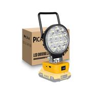 PICAA 42W Portable Cordless LED Work Light for Dewalt 18V/20V Battery