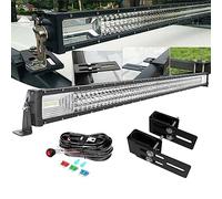 PICAA 52 Inch 675W LED Light Bar 4X4 with Roof Luggage Rack Mounting Brackets and Wiring Harness Kit, Triple Rows Car Offroad Truck SUV ATV Led Work Lights 6000K White 12V 24V