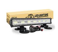 PICAA Car Led Light Bar, 8D 22 inch 480W With Strong Magnetic Base Mounting Bracket, 12V Wiring Harness Cable Kit For Off road Truck SUV ATV 4x4, Flood Spot Combo, Driving Work Lamp, 6000K