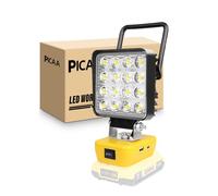 PICAA Cordless LED Work Light, 4800LM Floodlight for Dewalt 18V/20V Battery
