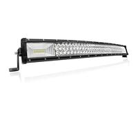 PICAA Curved 32 Inch 405W LED Light Bar, Triple Rows Work Light Bars for 4x4 Offroad SUV Truck ATV Boat 12V 24V, Spot Flood Combo Car Driving Lamp