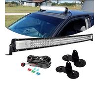 PICAA Curved 42 Inch 540W LED Light Bar with Magnetic Mounting Brackets and 12V Wiring Harness Kit, 6000K White Offroad LED Light Bar, Car Driving Lamp for 4X4, SUV, Truck, ATV