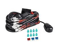 PICAA DC 12V 40A Led Light Bar Wiring Harness Cable Kit, 4 Leads Relay On/Off Switch 3 Meters for Car Off road 4x4 Truck SUV ATV, Led Work Light Fog Lamps Wiring Kit