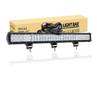 PICAA LED Light Bar 28in 180W Dual Row Spot Flood Beam LED Work Lights Bar Lamp Light with Wiring Kits for Car Tuck Offroad Driving Lamp SUV UTE 4WD 12V 24V Waterproof Driving Work Lamp 6000K