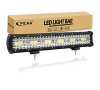 PICAA LED Light Bar 4x4, 360W 17 inch Spot Flood Combo Bar Waterproof Triple Rows Driving Off-Road Work Light Truck Car ATV SUV Boat 12v 24v