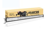 PICAA LED Light Bar 52in 300W Dual Rows Spot Flood Combo Beam LED Work Lights with Wiring for Car Truck Offroad Driving Lamp SUV UTE 4WD 12V 24V Waterproof Driving Work Lamp 6000K