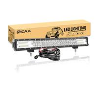 PICAA LED Light Bar 7D Tri-Row 22in 324W Spot Flood Combo Beam LED Tractor Work Lights Bar Lamp Light for Car Tuck Offroad Driving Lamp SUV UTE 4WD 12V Driving Work Lamp with wiring harness