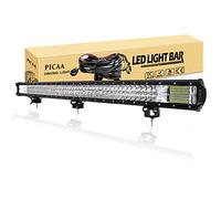PICAA LED Light Bar 7D Tri-Row 39in 540W Spot Flood Combo Beam LED Tractor Work Lights Bar Lamp Light for Car Tuck Offroad Driving Lamp SUV UTE 4WD 12V Driving Work Lamp with wiring harness