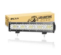 PICAA LED Light Bar 8D Tri-Row 15in 300W Spot Flood Combo Beam LED Work Lights Bar Lamp Light for Car Tuck Offroad Driving Lamp SUV UTE 4WD 12V 24V Waterproof Driving Work Lamp 6000K