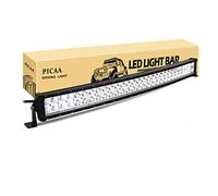 PICAA LED Light Bar Dual Row 32n 180W Spot Flood Combo Beam Curved LED Work Lights Bar Lamp Light for Car Truck Offroad Driving Lamp SUV UTE 4WD 12V 24V Waterproof Driving Work Lamp 6000K