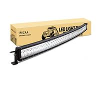 PICAA LED Light Bar Dual Row 42in 240W Spot Flood Combo Beam Curved LED Work Lights Bar Lamp Light for Car Truck Offroad Driving Lamp SUV UTE 4WD 12V 24V Waterproof Driving Work Lamp 6000K