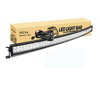 PICAA LED Light Bar Dual Row 50in 288W Spot Flood Combo Beam Curved LED Work Lights Bar Lamp Light for Car Truck Offroad Driving Lamp SUV UTE 4WD 12V with wiring Waterproof Driving Work Lamp 6000K