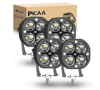 PICAA White 3INCH 40W Led Pods LED Driving Lamp Spot Cube Lights Bar for Off Road Ford Truck Boat Pickup ATV UTV Forklift SUV Motorcycle Fog 12V 24V Scooter Tractor RV Bike Motor (Pack of 4)