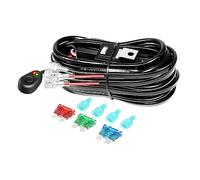 PICAA Wiring Harness Kit Switch On Off 12V 40A Relay Fuse For LED Offroad Driving Light LED Lamp Fog Light Work Light 12V 40A Waterproof (Two lead)