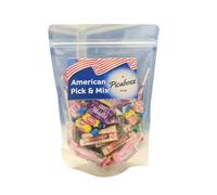 Picaboxx | 60 Pieces of Pick & Mix American Candy | American Sweets Pouch | Mystery Munch Pack | American Food Hamper | Sweet Treats Collection | American Sweets Gift Pouch