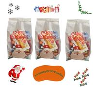 Picaboxx | Christmas | Holly Jolly Goodie Bag | Candy Bag with 30 Candies | Christmas Candy Gift | American Sweets | Assorted Candies | Delightful Holiday Treat | Pack of 3