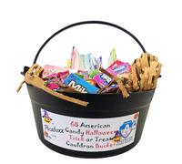 Picaboxx | Halloween | Halloween Candy Bucket | Trick-or-Treat Bucket with 68 Candies | Assorted Candy | Laffy Taffy | Mike & Ike | Nerds | Top Pops | Pack of 1 | Weight 1050g