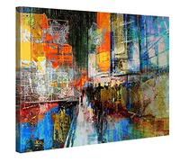 PICANOVA 7th Avenue 100 x 75 cm - Premium Canvas Print - Art Print on 2 cm Wooden Stretcher Frame for Bedroom and Living Room by Joe Ganech Print on Canvas