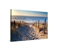 PICANOVA - Beach Canvas Wall Art 120x80 cm Large - Premium Canvas Print Wall Decor Picture Stretched on Wooden Frame - Path to the Sea Beaches Collection