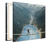 PICANOVA - Custom Canvas Print With Your Photo 40 x 40 cm - Personalized Wall Art - Customize With Your Own Picture & Text - Stretched on Wooden Frame